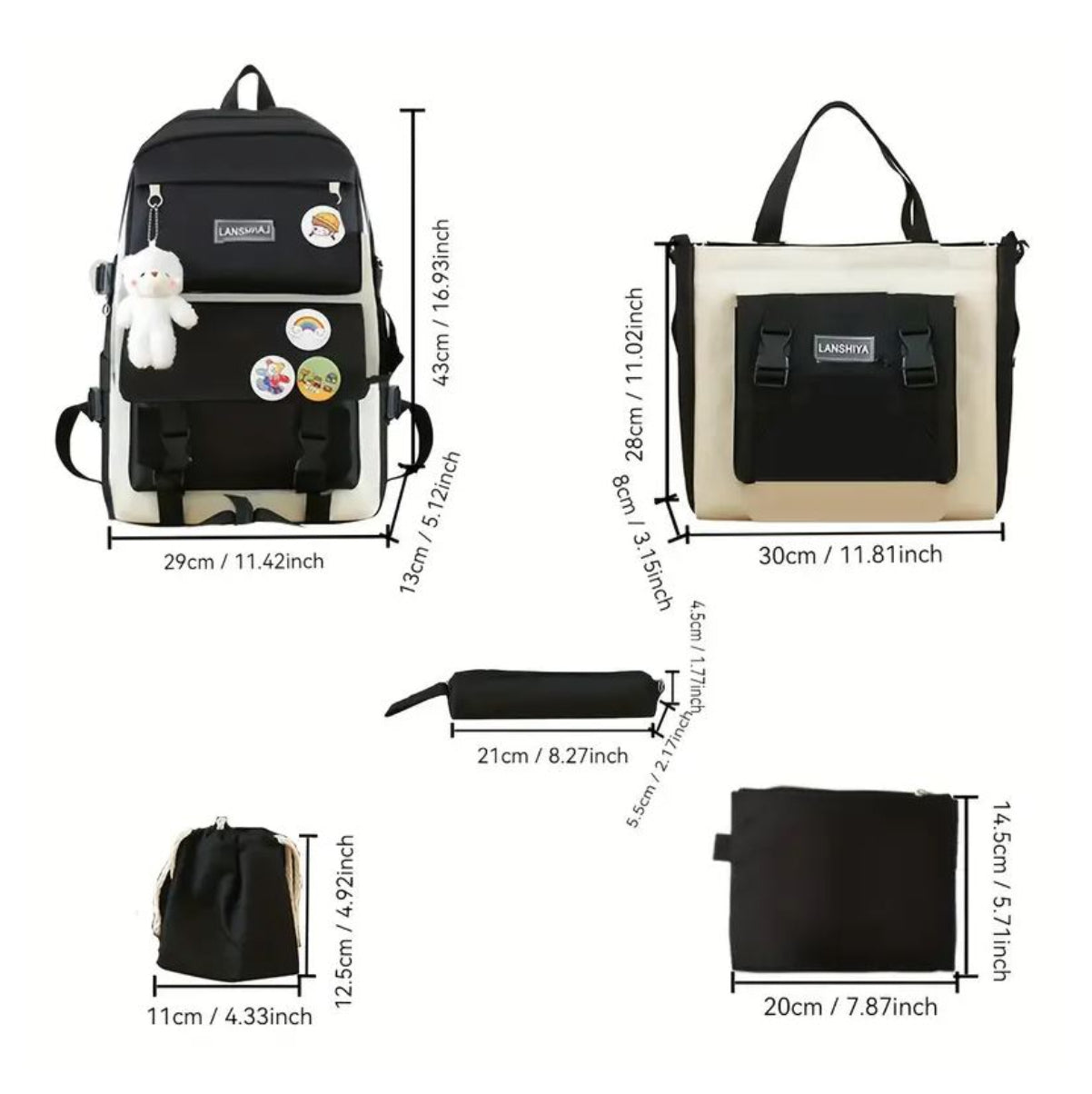 🎒✨ ¡Todo lo que tu peque soñó para volver al cole en un solo combo escolar coreano 5 en 1!